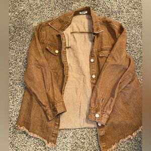 zeagoo Rust Brown jean Jacket